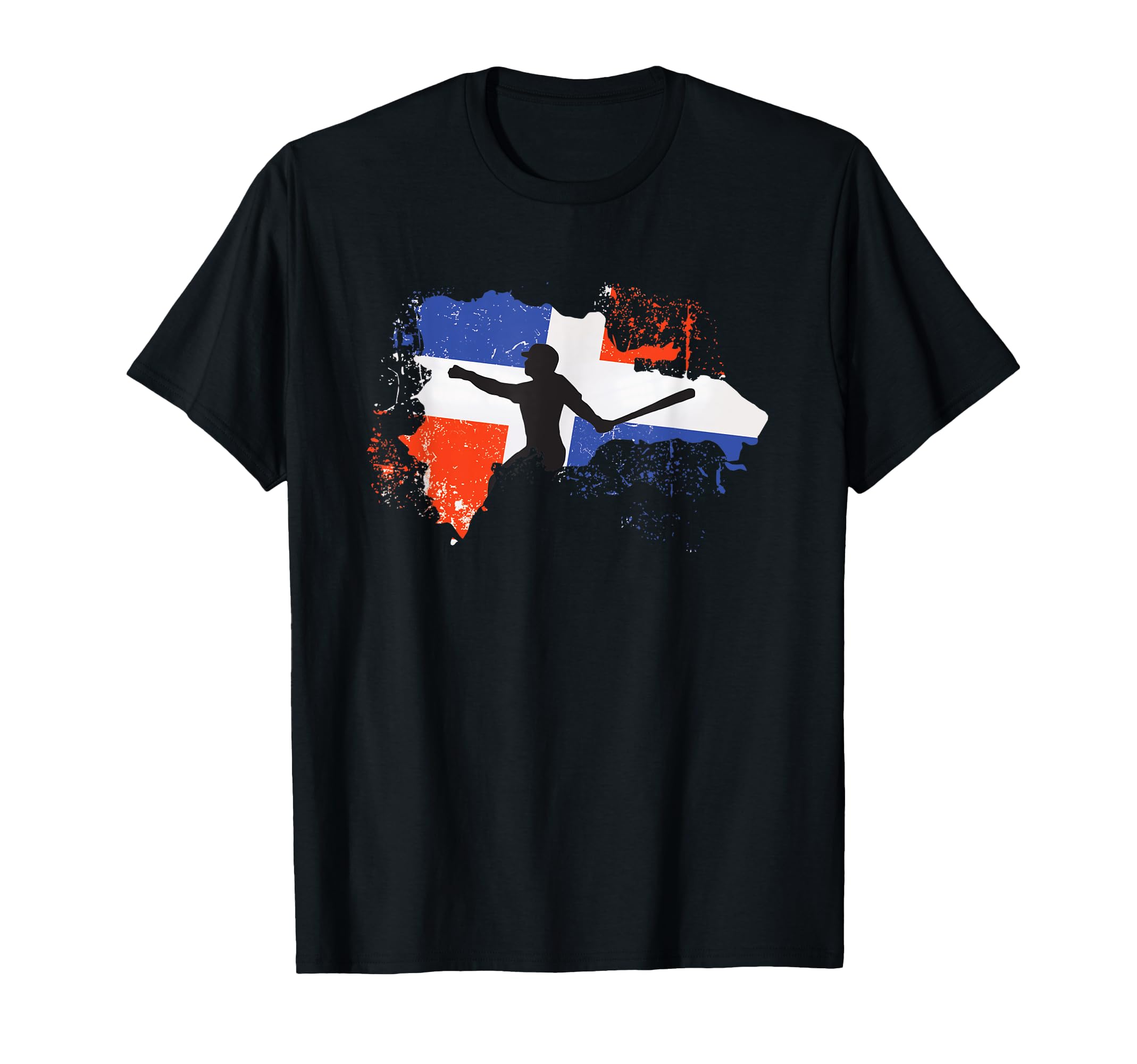 Dominican Republic Flag Map Baseball T-Shirt - Graphic Print for Adults - T-Shirt, Sweatshirt, Hoodie