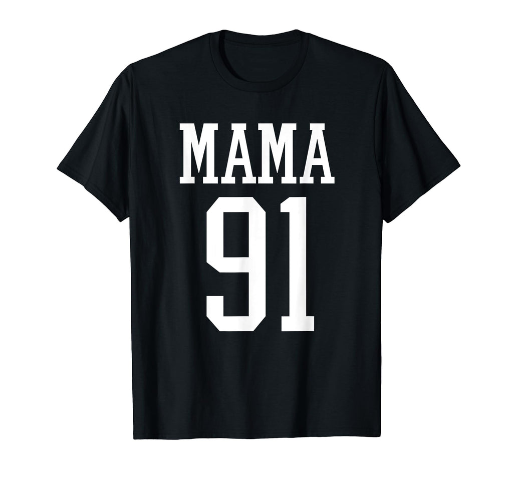 Number 91 Mama Biggest Fan Spirit Wear T-Shirt - Unique Graphic Men Women - T-Shirt, Sweatshirt, Hoodie