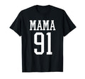 Number 91 Mama Biggest Fan Spirit Wear T-Shirt - Unique Graphic Men Women - T-Shirt, Sweatshirt, Hoodie