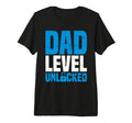 Mens Fathers Day Gamer Dad Dad Level T-Shirt - Trendy Graphic for Adults - T-Shirt, Sweatshirt, Hoodie