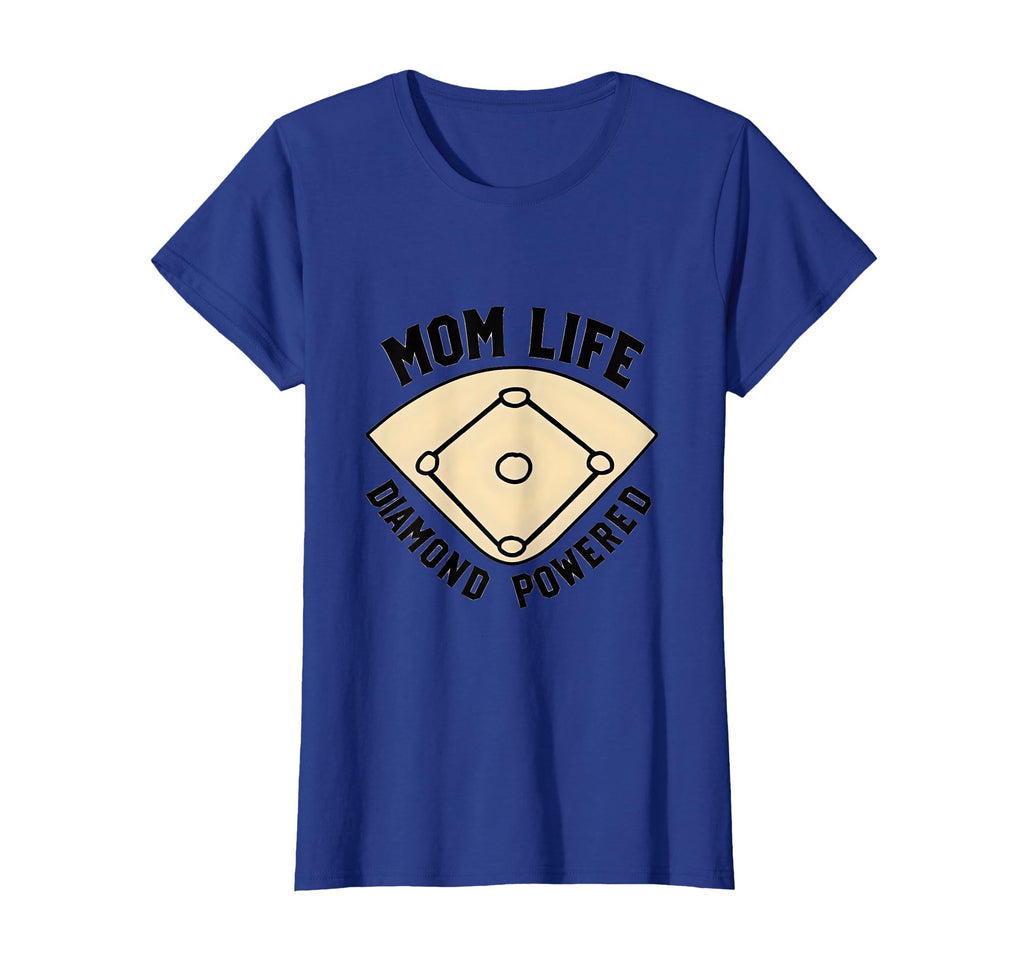 Mom Life Diamond Powered Baseball T-Shirt - Casual Everyday Wear for Adults - T-Shirt, Sweatshirt, Hoodie