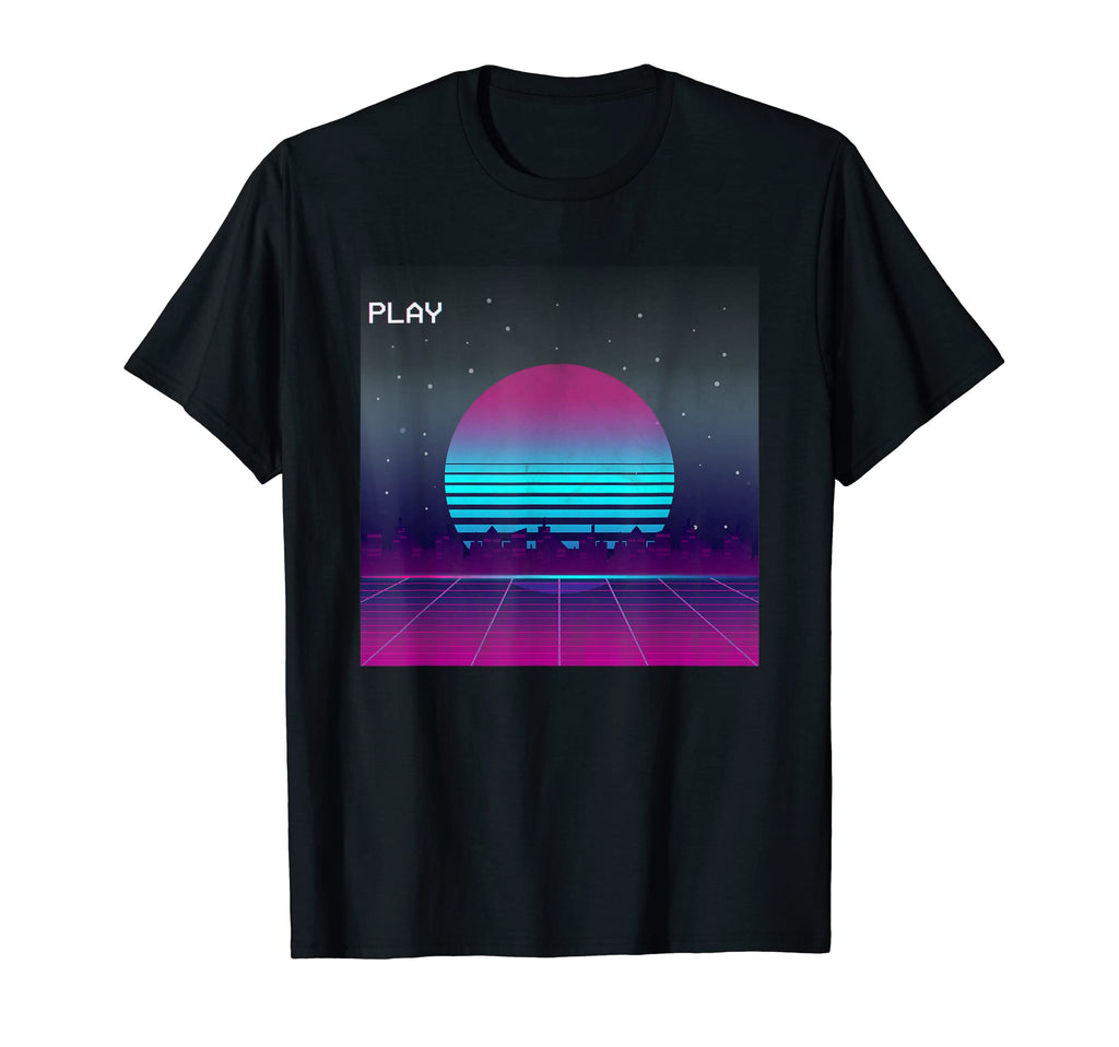 Outrun Landscape Sun Vaporwave Aesthetic T-Shirt - Graphic Print Unisex - T-Shirt, Sweatshirt, Hoodie