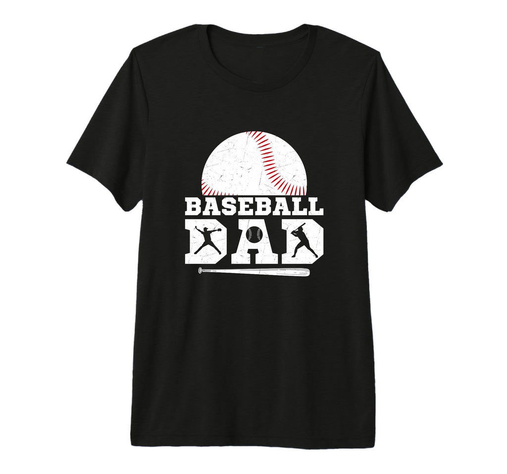 Baseball Dad Father Sport Fan Tri T-Shirt - Custom Art Print for Adults - T-Shirt, Sweatshirt, Hoodie