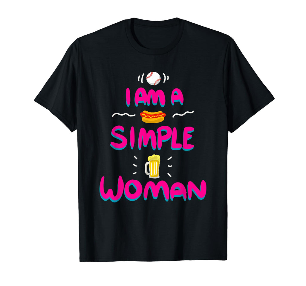 I Am Simple Love Baseball Beer Fan T-Shirt - Aesthetic Graphic Men Women - T-Shirt, Sweatshirt, Hoodie