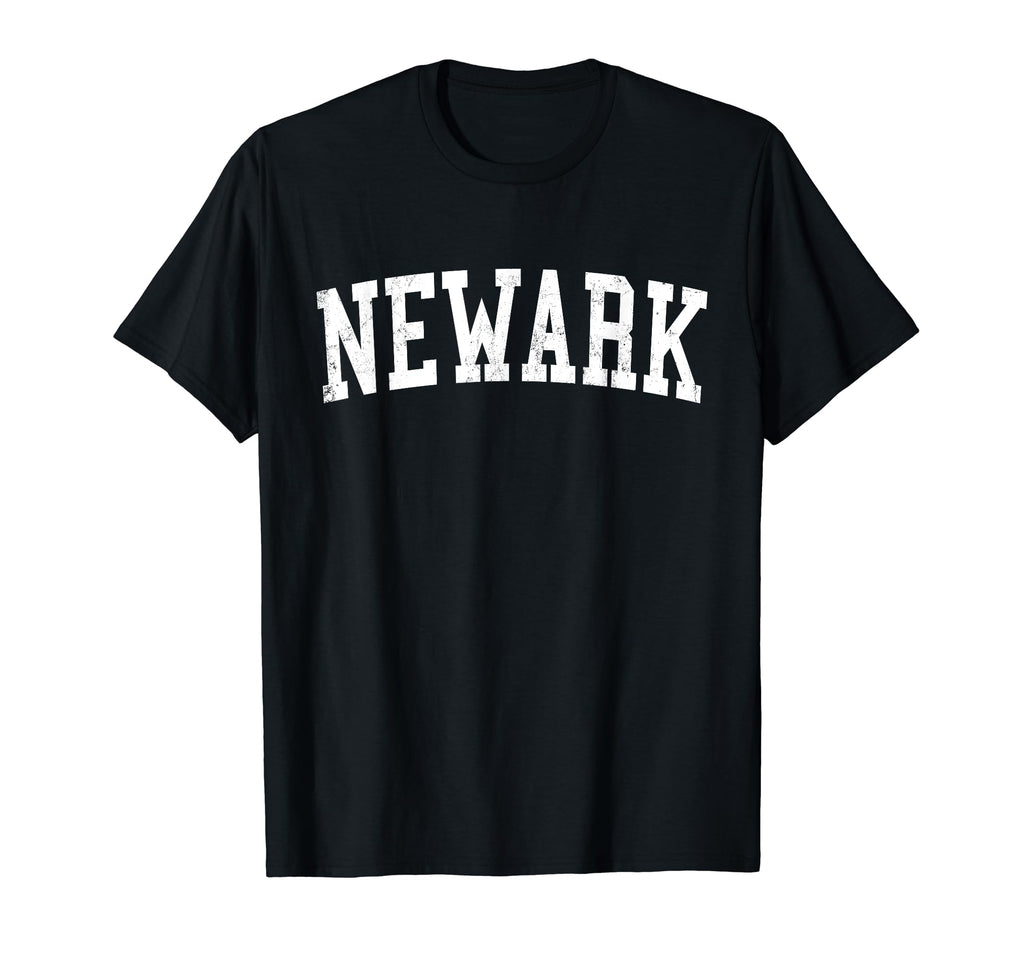 Newark De Distressed White Varsity T-Shirt - Novelty Apparel Men Women - T-Shirt, Sweatshirt, Hoodie