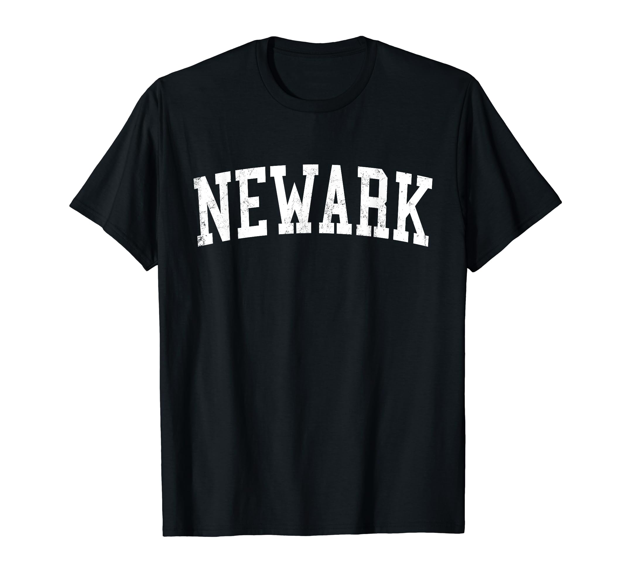 Newark De Distressed White Varsity T-Shirt - Novelty Apparel Men Women - T-Shirt, Sweatshirt, Hoodie