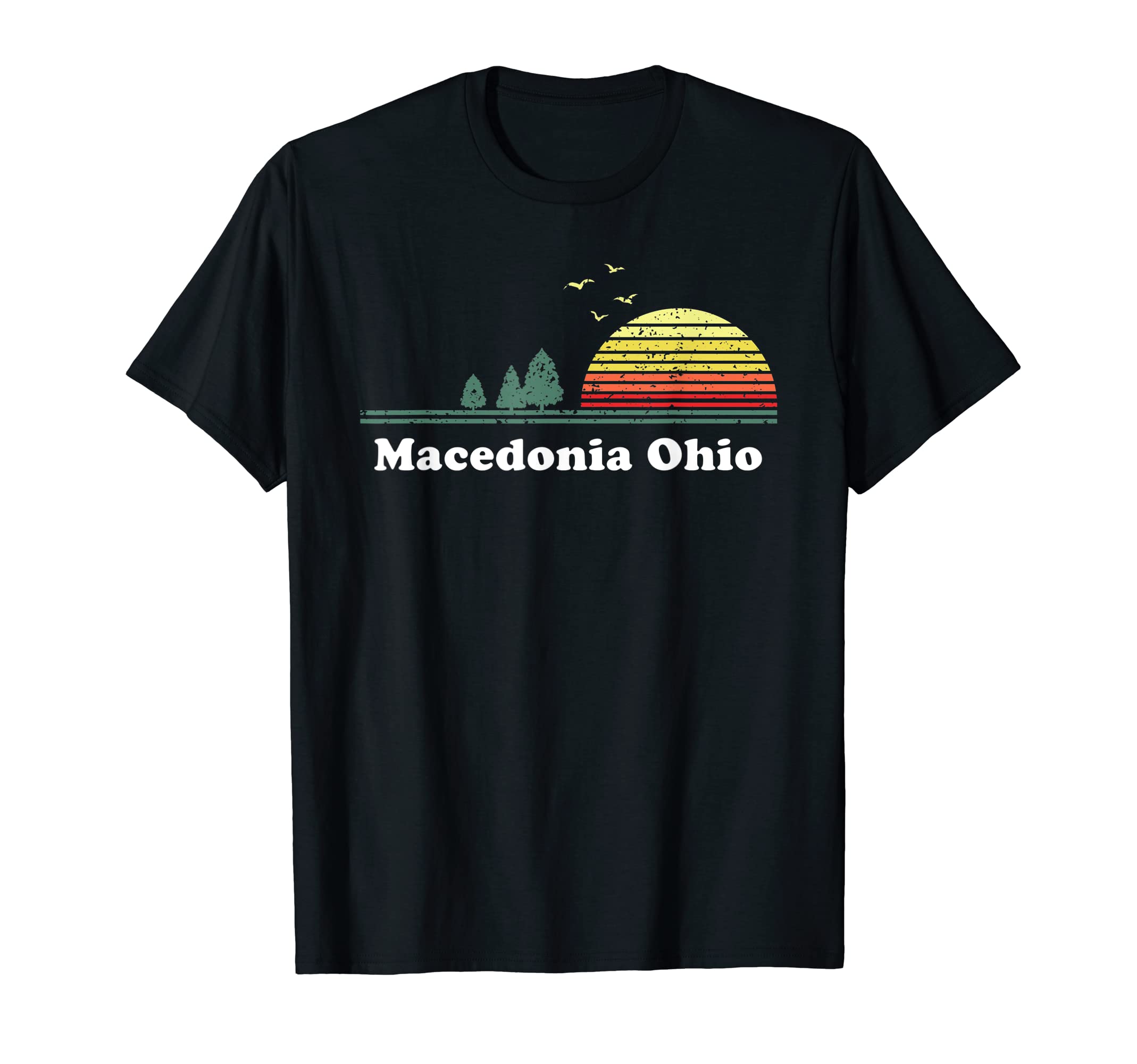 Macedonia Ohio Sunset Souvenir T-Shirt - Minimalist Print for Adults - T-Shirt, Sweatshirt, Hoodie