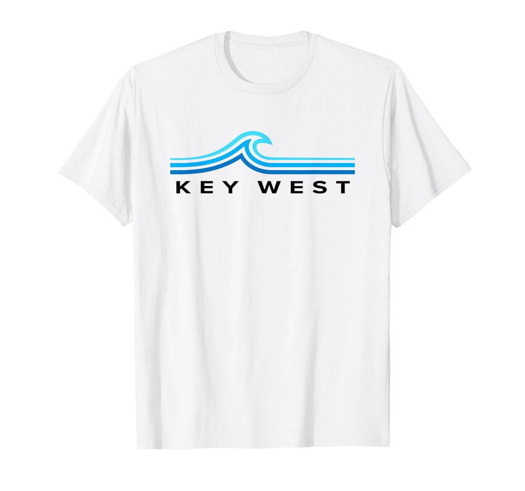 Key West Florida Keys Waves Mens T-Shirt - Streetwear Style for Adults - T-Shirt, Sweatshirt, Hoodie