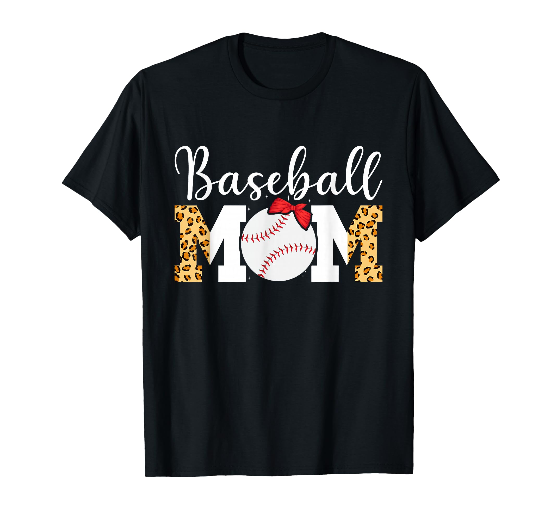 Softball Baseball Mom Leopard Mothers Day T-Shirt - Custom Art Print Unisex - T-Shirt, Sweatshirt, Hoodie