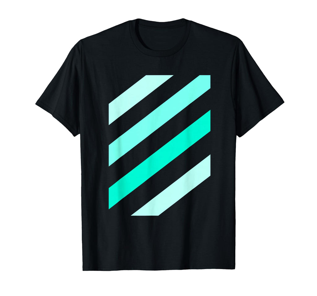Teal Aqua Stripe Shades Teal Aqua T-Shirt - Fun Novelty Design Unisex - T-Shirt, Sweatshirt, Hoodie