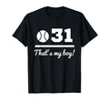 31 Baseball Mom Baseball Dad Thirty One T-Shirt - Graphic Print Unisex - T-Shirt, Sweatshirt, Hoodie