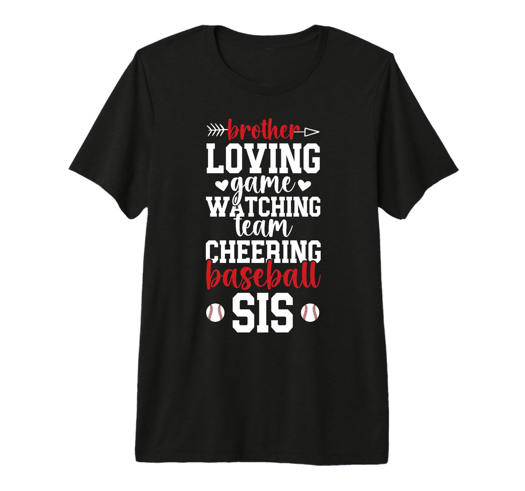 Baseball Sis Baseball Sister T-Shirt - Minimalist Print for Adults - T-Shirt, Sweatshirt, Hoodie