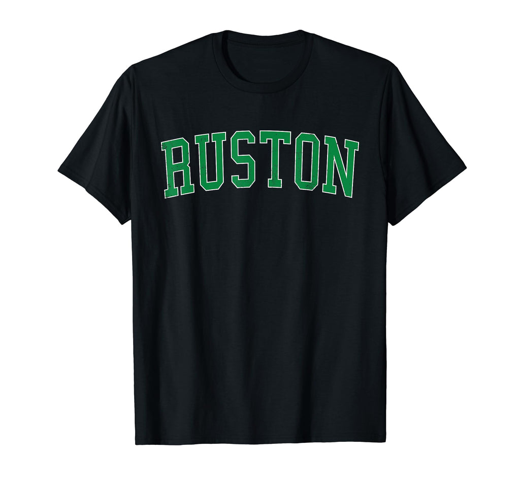 Ruston La Distressed Green Varsity T-Shirt - Graphic Print Unisex - T-Shirt, Sweatshirt, Hoodie