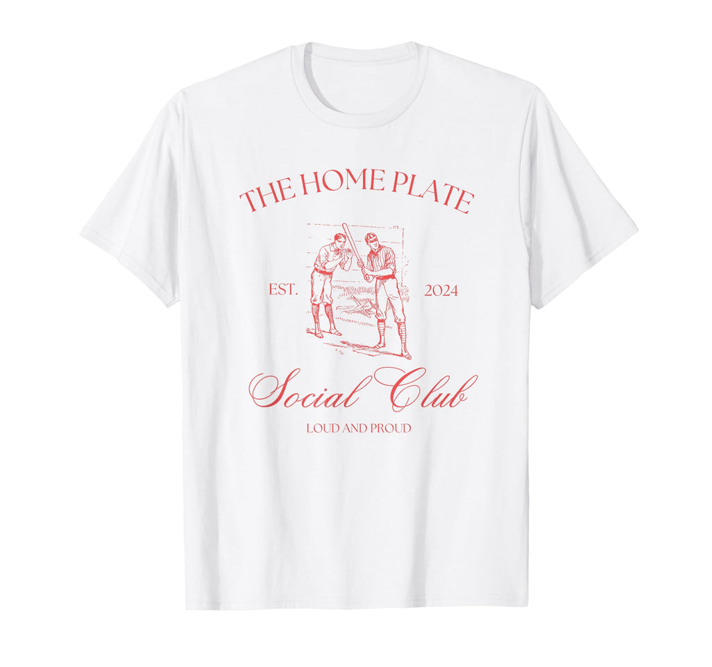 Baseball Mom Home Plate Social T-Shirt - Casual Everyday Wear Men Women - T-Shirt, Sweatshirt, Hoodie