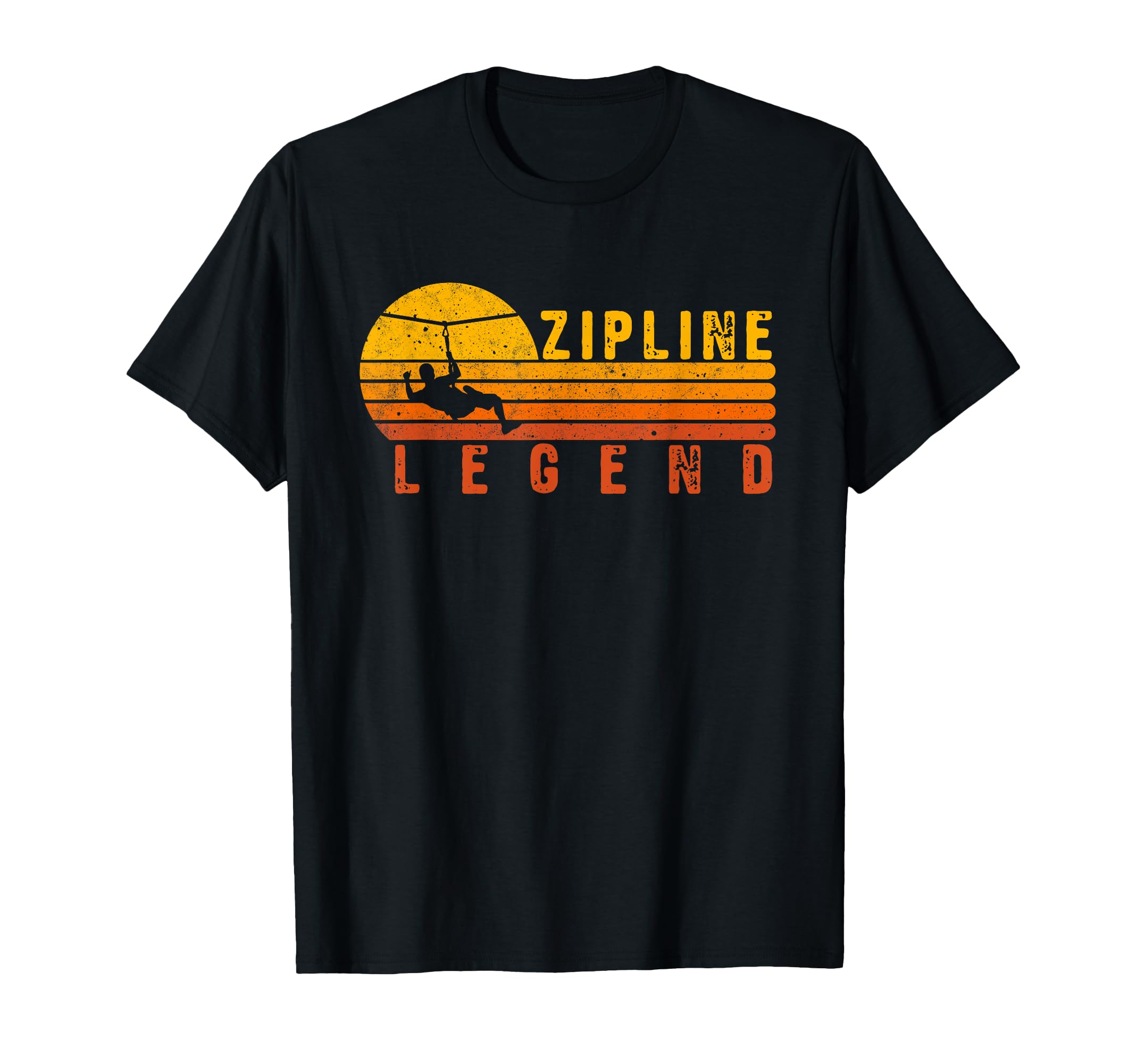 Funny Zipline Legend Ziplining Sunset Zip T-Shirt - Unique Graphic Unisex - T-Shirt, Sweatshirt, Hoodie