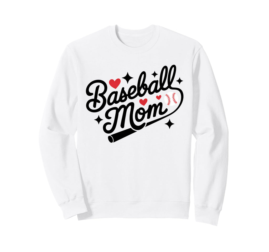Baseball Mom Sports Mother Womens Sweatshirt - Custom Art Print for Adults - T-Shirt, Sweatshirt, Hoodie