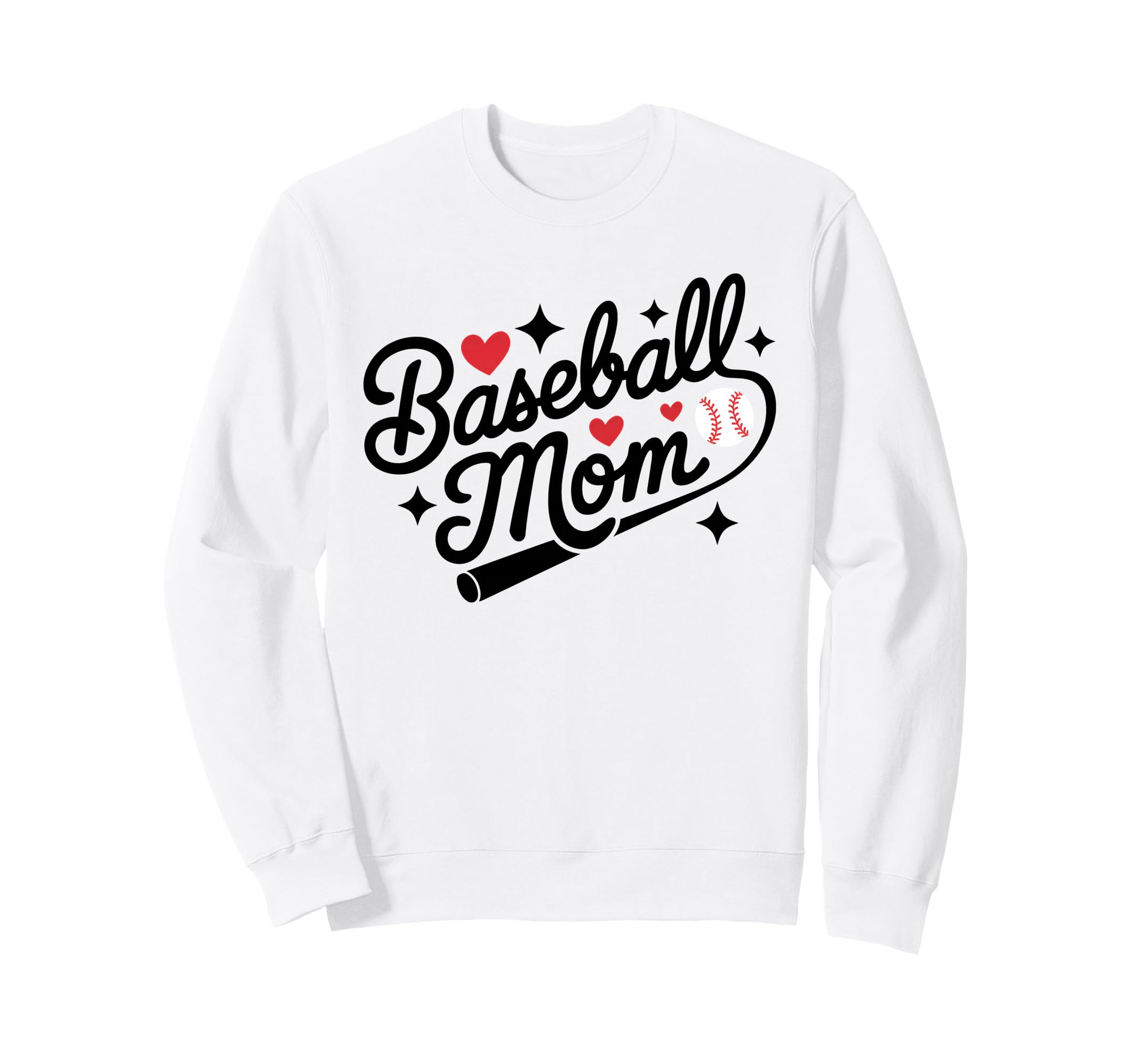 Baseball Mom Sports Mother Womens Sweatshirt - Custom Art Print for Adults - T-Shirt, Sweatshirt, Hoodie