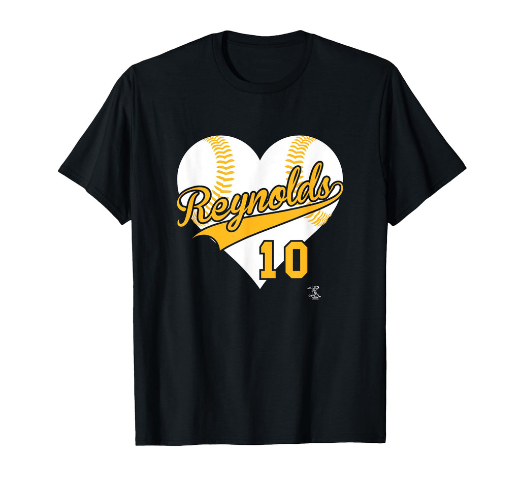 Bryan Reynolds Baseball Heart Gameday T-Shirt - Unique Graphic Men Women - T-Shirt, Sweatshirt, Hoodie