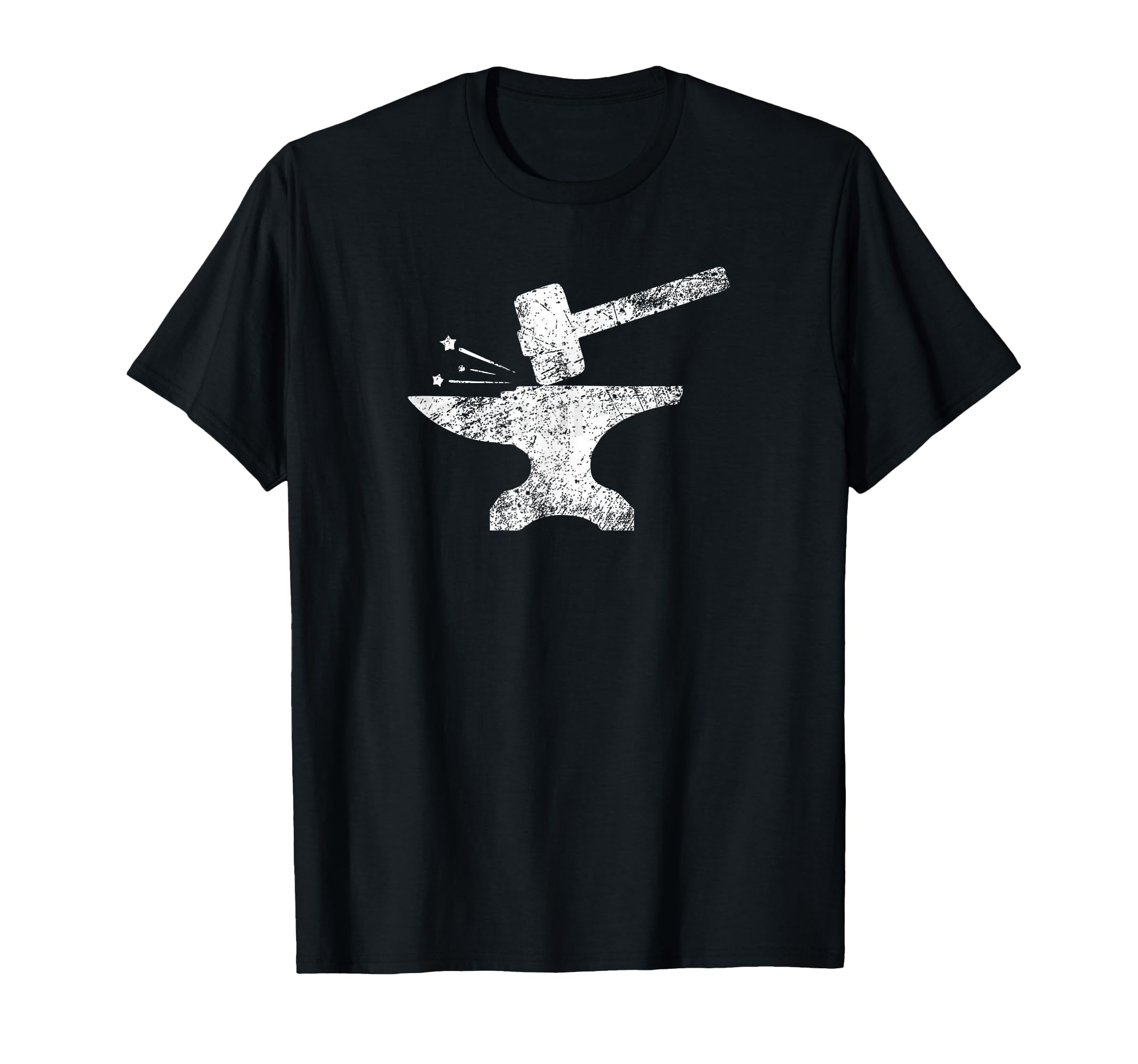 Blacksmith Anvil Striking Distressed T-Shirt - Streetwear Style Men Women - T-Shirt, Sweatshirt, Hoodie