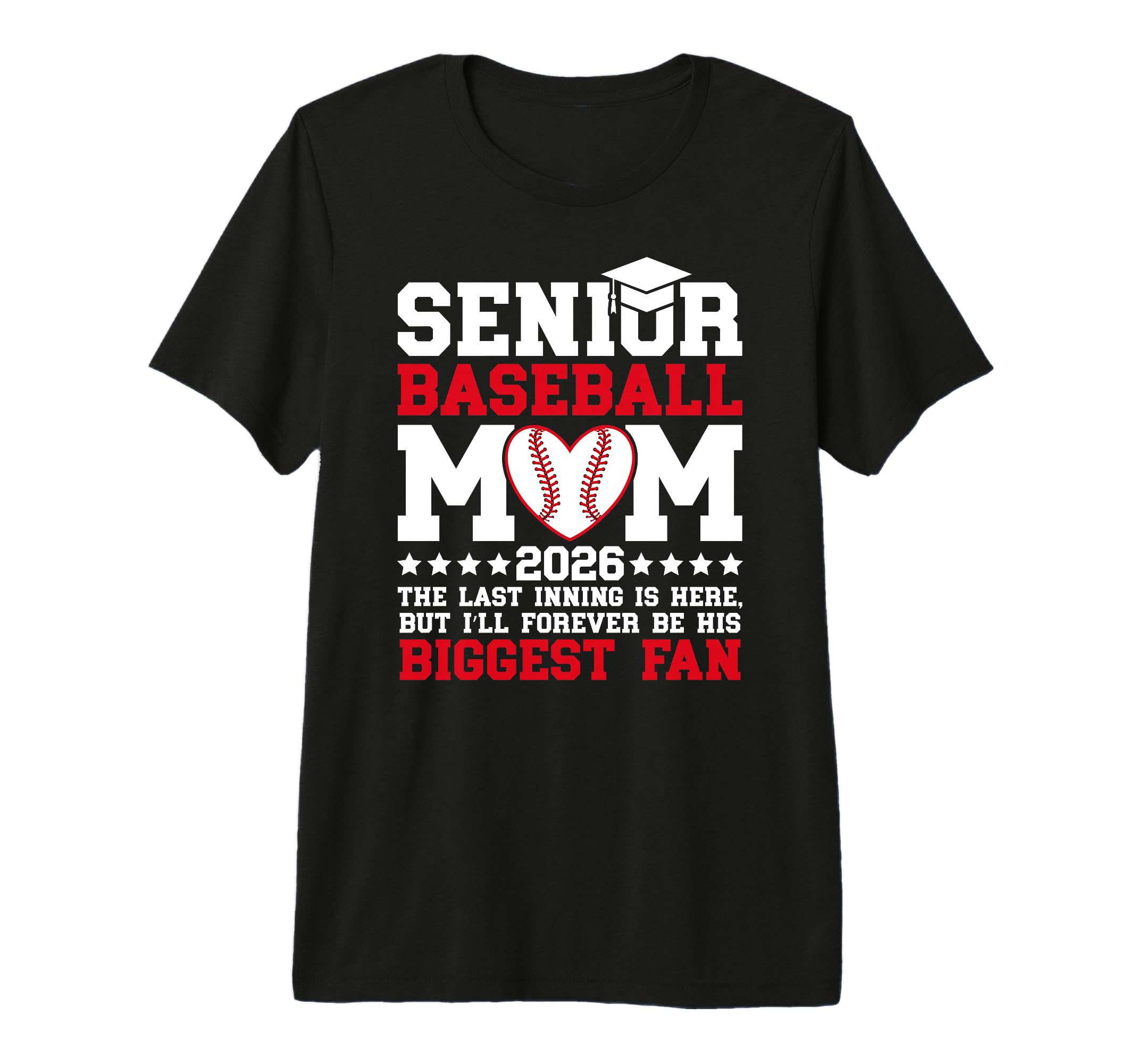 Baseball Senior Mom 2026 Proud T-Shirt - Fun Novelty Design Men Women - T-Shirt, Sweatshirt, Hoodie