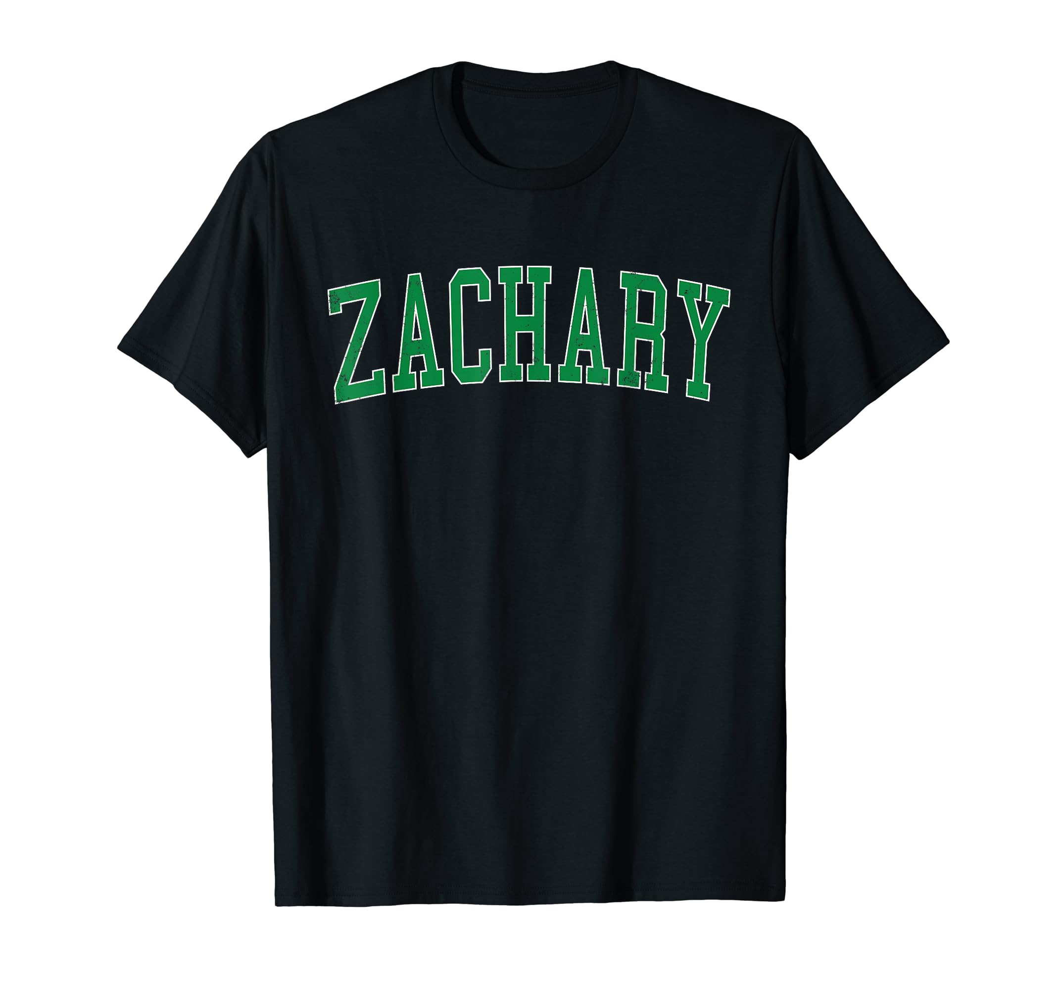 Zachary La Distressed Green Varsity T-Shirt - Novelty Apparel for Adults - T-Shirt, Sweatshirt, Hoodie
