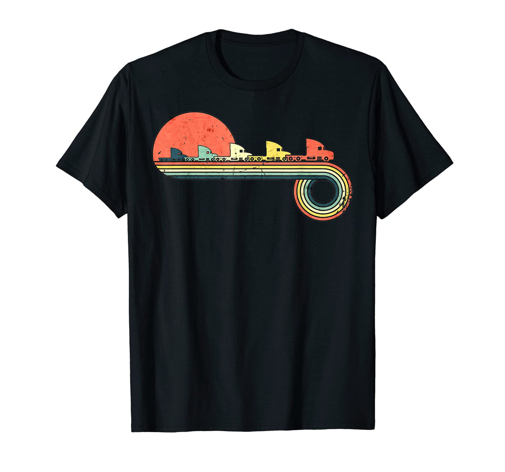 Truck Big Sunset Rainbow T-Shirt - Minimalist Print Unisex - T-Shirt, Sweatshirt, Hoodie