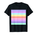 70S 80S Rainbow Pastel Striped Stripe T-Shirt - Custom Art Print Unisex - T-Shirt, Sweatshirt, Hoodie