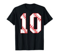 10Th Birthday Baseball 10 Years Old T-Shirt - Minimalist Print for Adults - T-Shirt, Sweatshirt, Hoodie