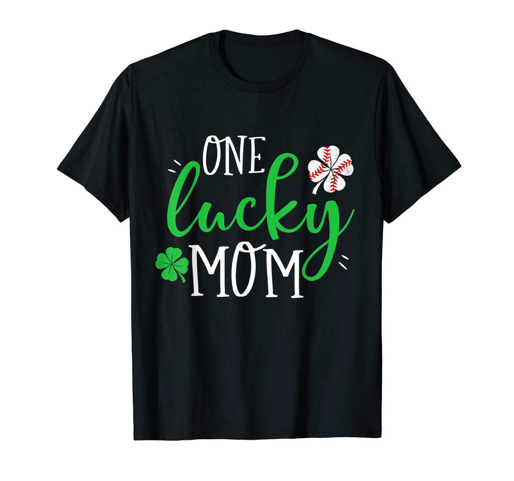 One Lucky Baseball Mama St Patricks T-Shirt - Trendy Graphic for Adults - T-Shirt, Sweatshirt, Hoodie