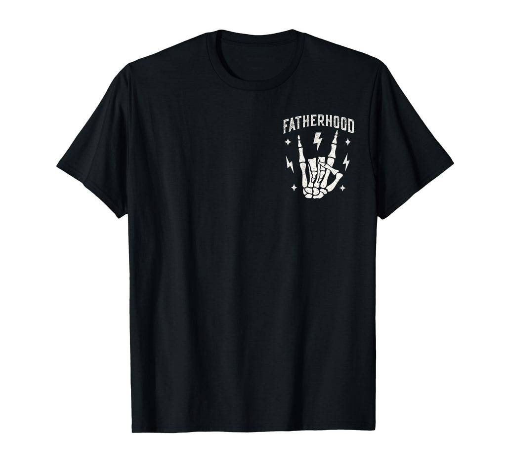 Fatherhood Rock Skeleton Funny Dad T-Shirt - Fun Novelty Design Unisex - T-Shirt, Sweatshirt, Hoodie