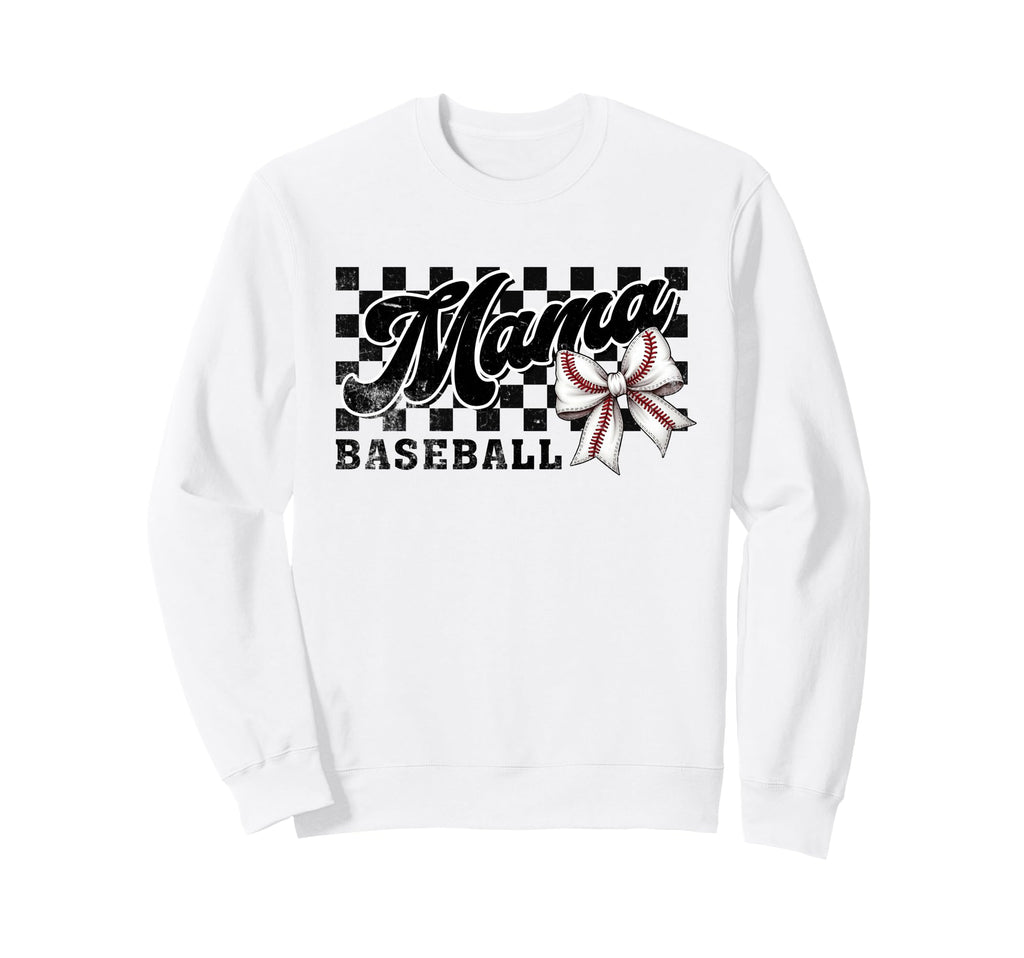 Baseball Mama Game Day Coquette Sweatshirt - Minimalist Print Men Women - T-Shirt, Sweatshirt, Hoodie