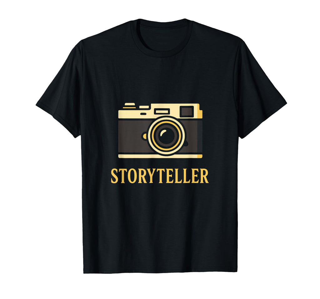 Storyteller Camera Photography Lens T-Shirt - Custom Art Print Men Women - T-Shirt, Sweatshirt, Hoodie
