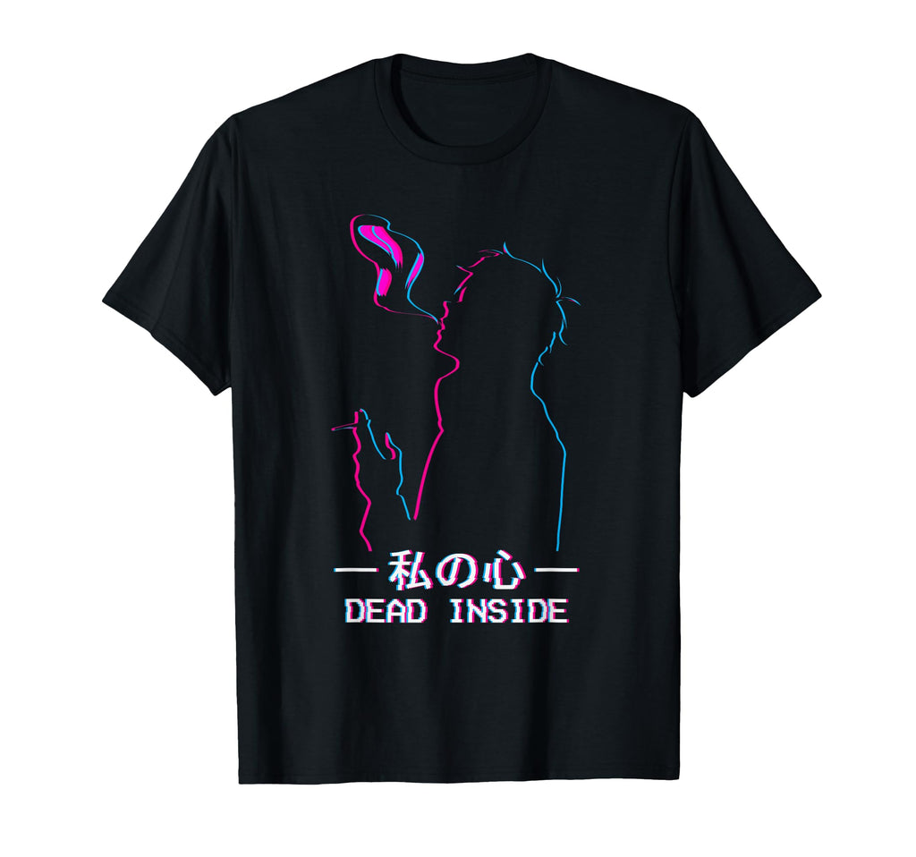 Dead Inside Sad Anime Soft Vaporwave T-Shirt - Novelty Apparel Men Women - T-Shirt, Sweatshirt, Hoodie