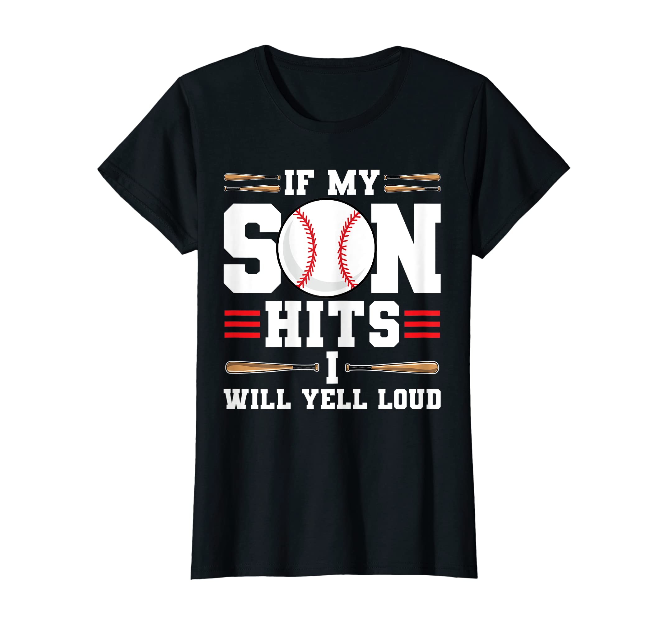 Womens If My Son Hits I Will Yell Loud T-Shirt - Trendy Graphic for Adults - T-Shirt, Sweatshirt, Hoodie