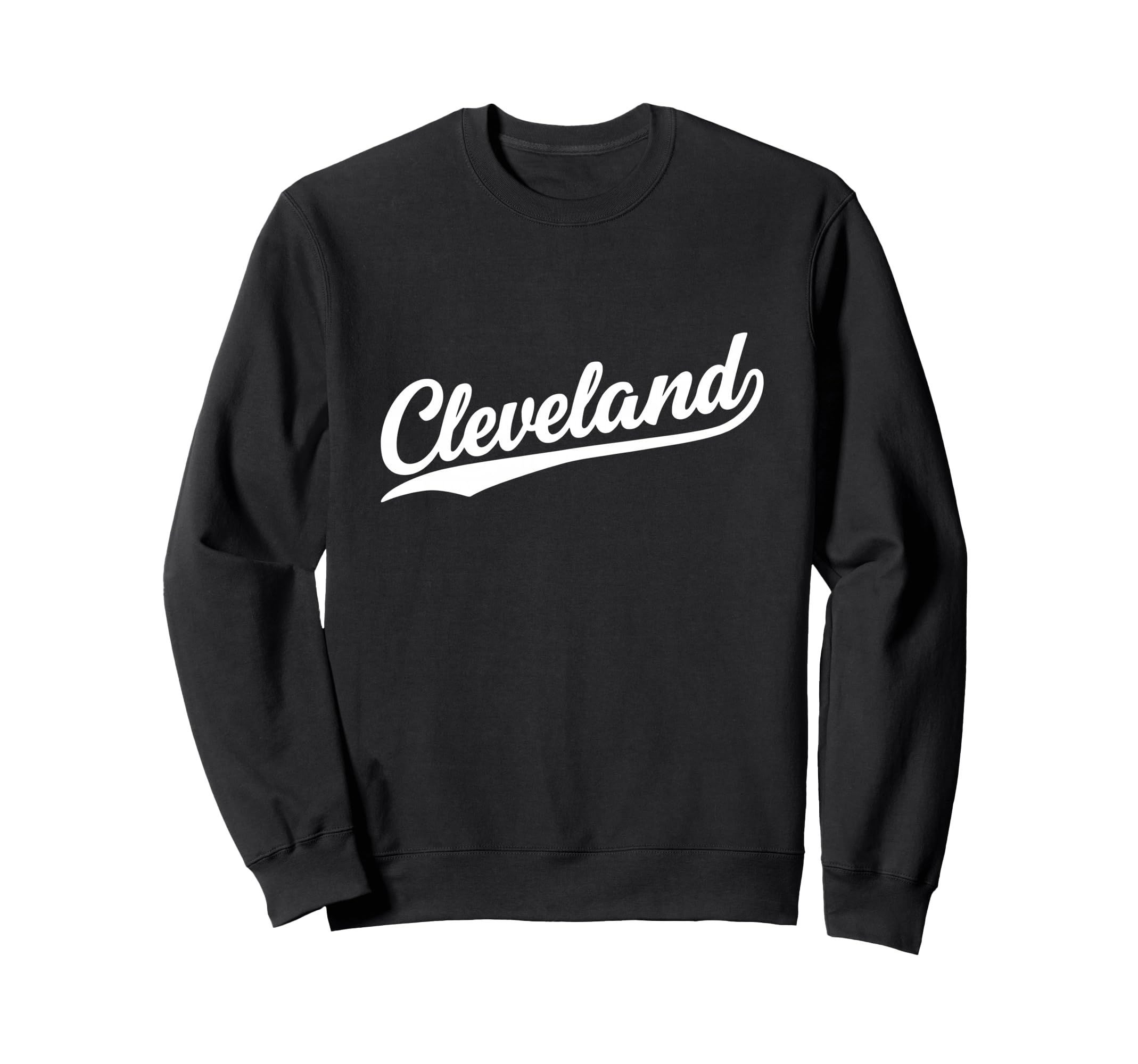 Cleveland Ohio Script 1970S White Sweatshirt - Unique Graphic for Adults - T-Shirt, Sweatshirt, Hoodie