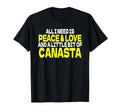 Peace Sign Peace Love Canasta Card Game T-Shirt - Unique Graphic Unisex - T-Shirt, Sweatshirt, Hoodie