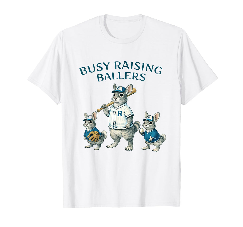 Busy Raising Baller Baseball Softball T-Shirt - Trendy Graphic Men Women - T-Shirt, Sweatshirt, Hoodie