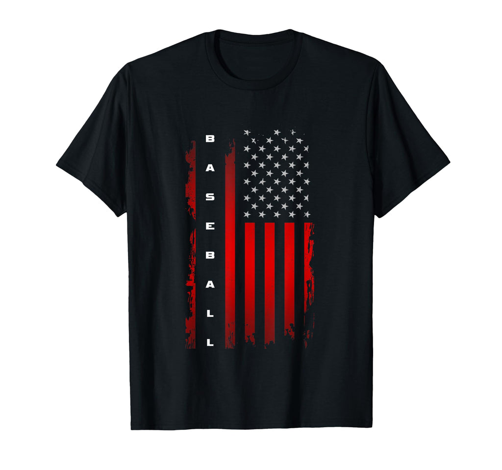 American Flag Baseball Baseball T-Shirt - Graphic Print for Adults - T-Shirt, Sweatshirt, Hoodie