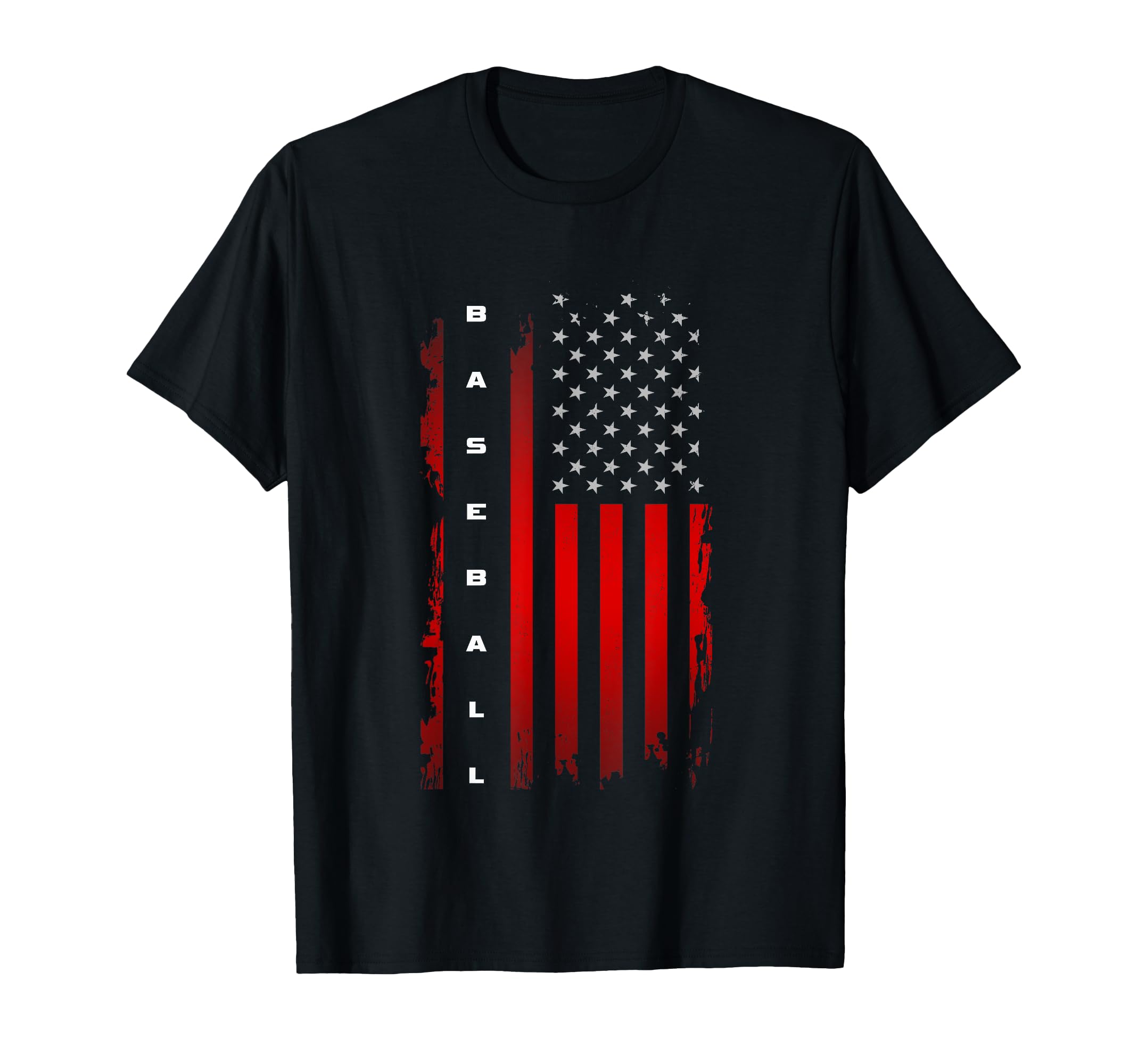American Flag Baseball Baseball T-Shirt - Graphic Print for Adults - T-Shirt, Sweatshirt, Hoodie