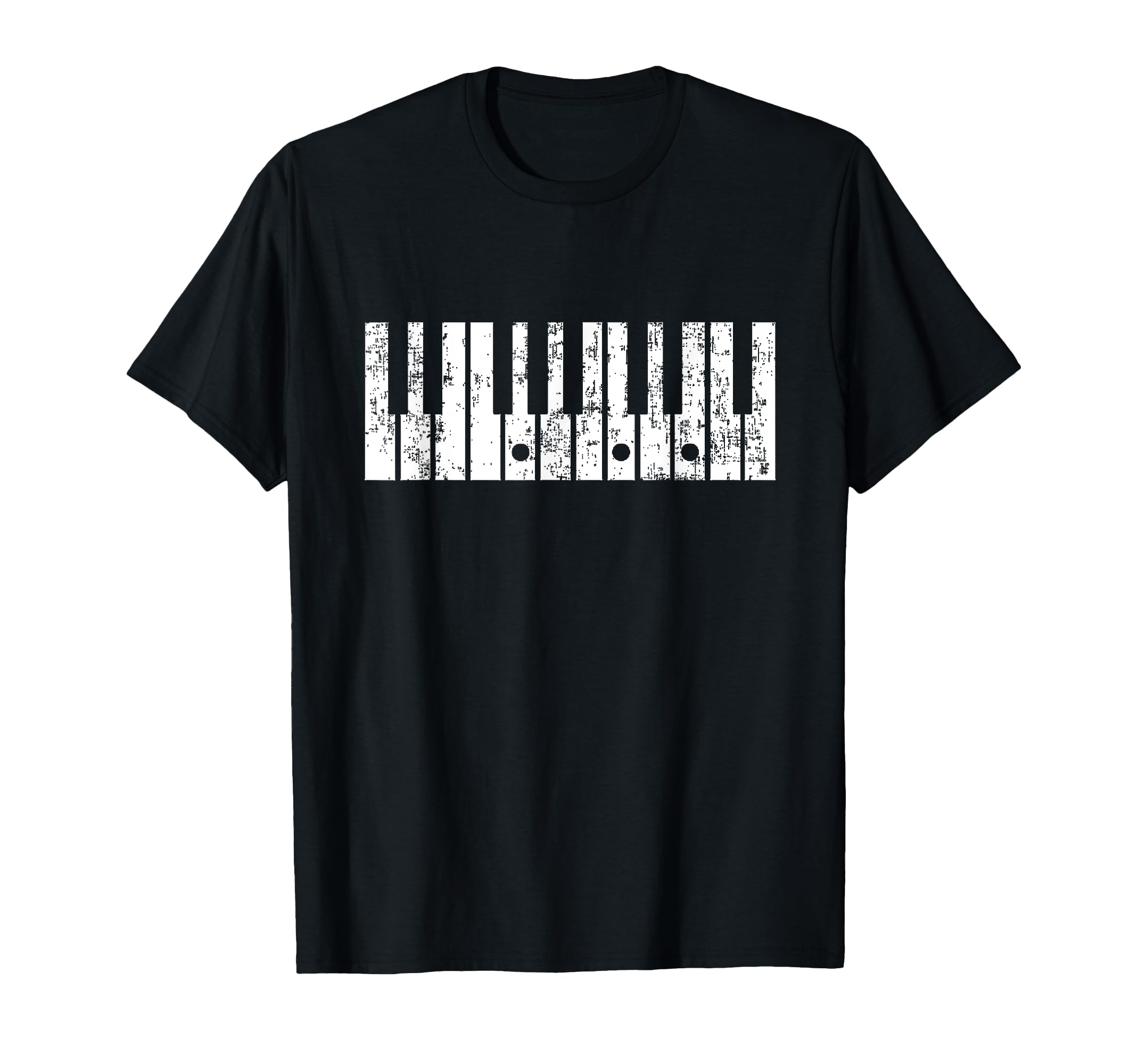 Piano Keys C Major Distressed T-Shirt - Custom Art Print for Adults - T-Shirt, Sweatshirt, Hoodie