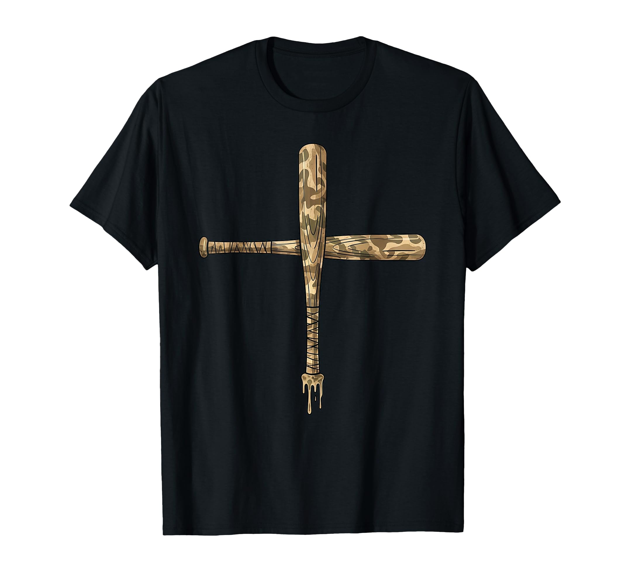 Baseball Christian Cross Faith Camo T-Shirt - Streetwear Style for Adults - T-Shirt, Sweatshirt, Hoodie