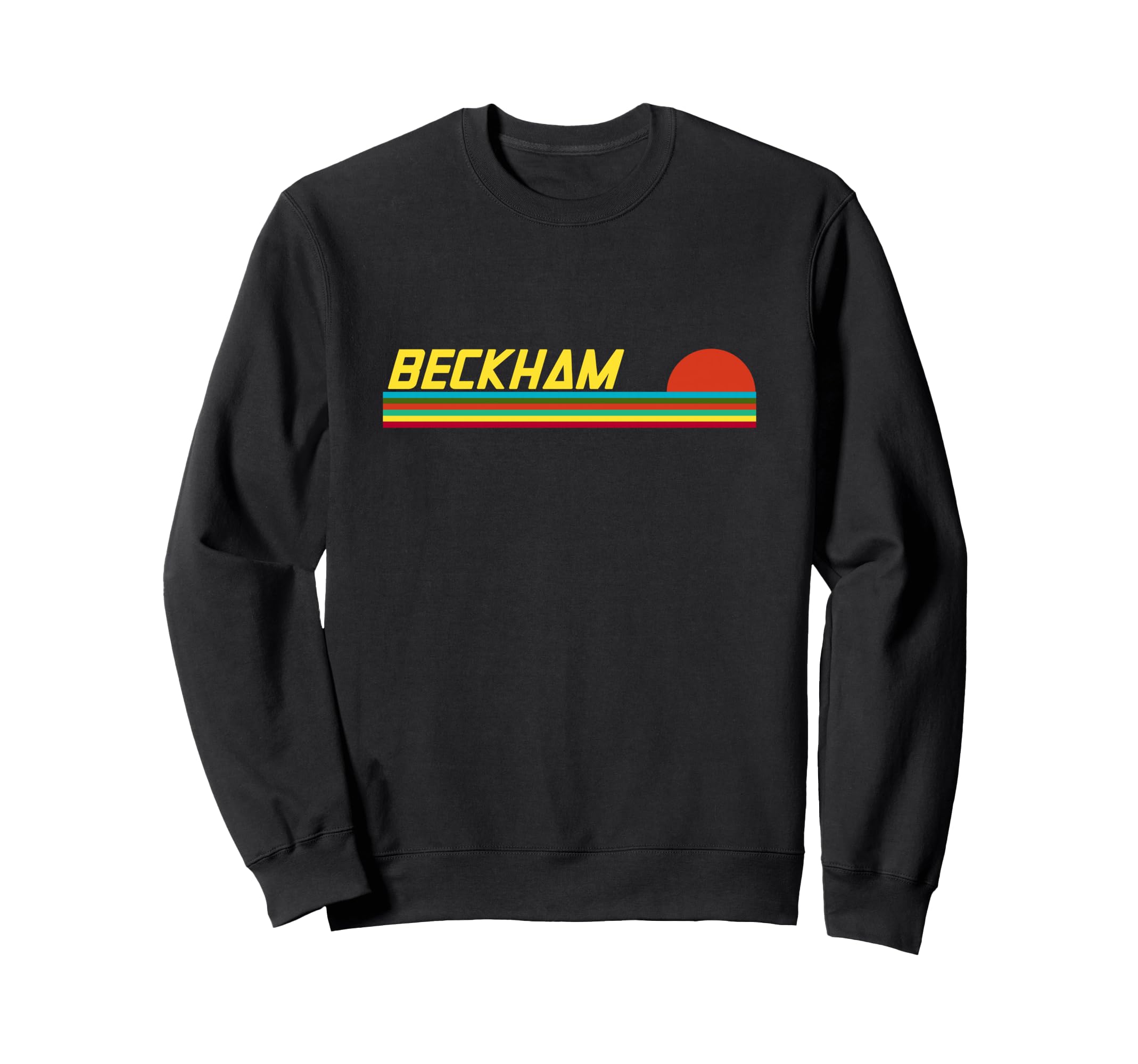 Beckham First Name Logo Sunset Sweatshirt - Fun Novelty Design Unisex - T-Shirt, Sweatshirt, Hoodie