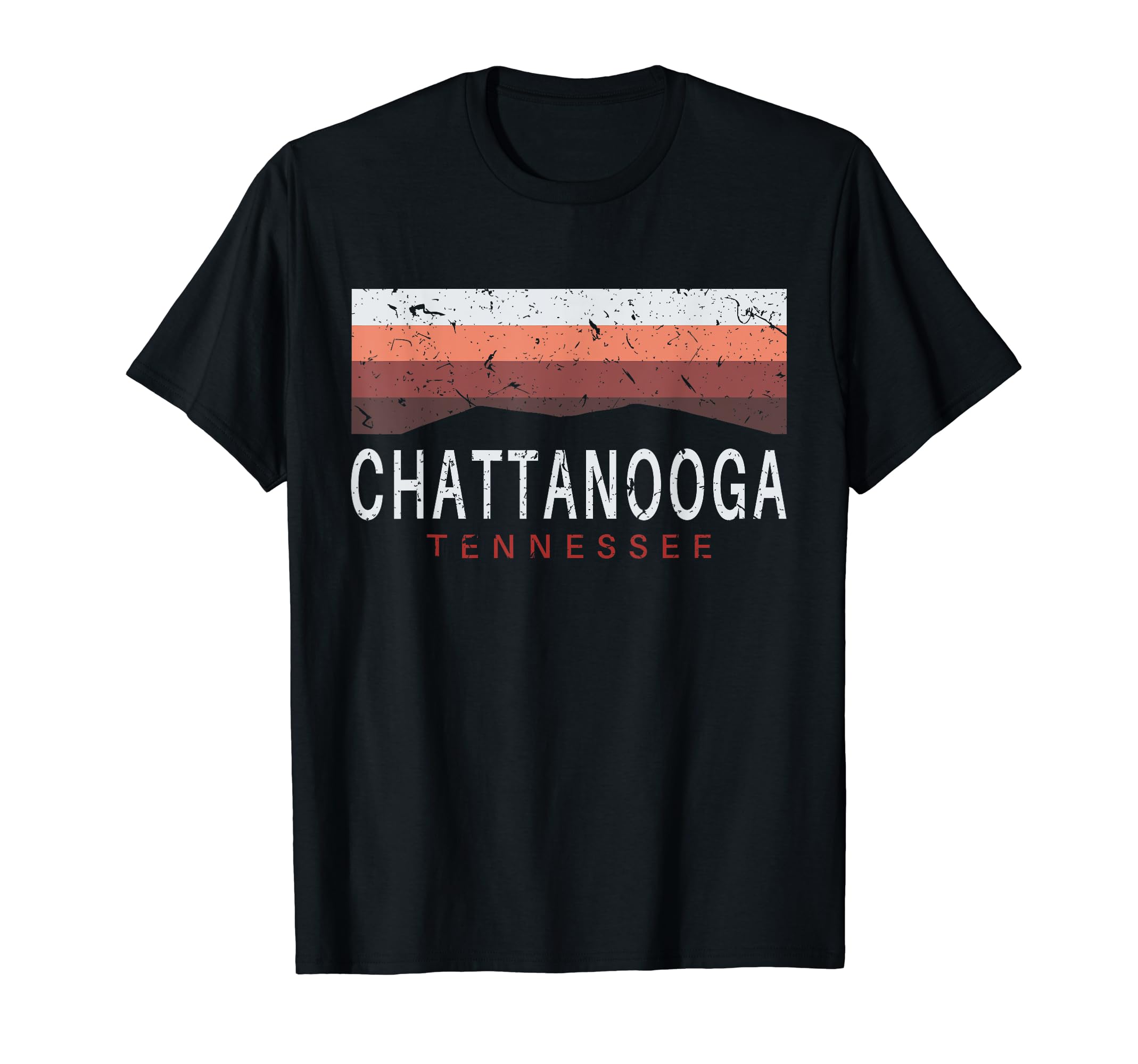 Chattanooga Tennessee Distressed T-Shirt - Minimalist Print Men Women - T-Shirt, Sweatshirt, Hoodie