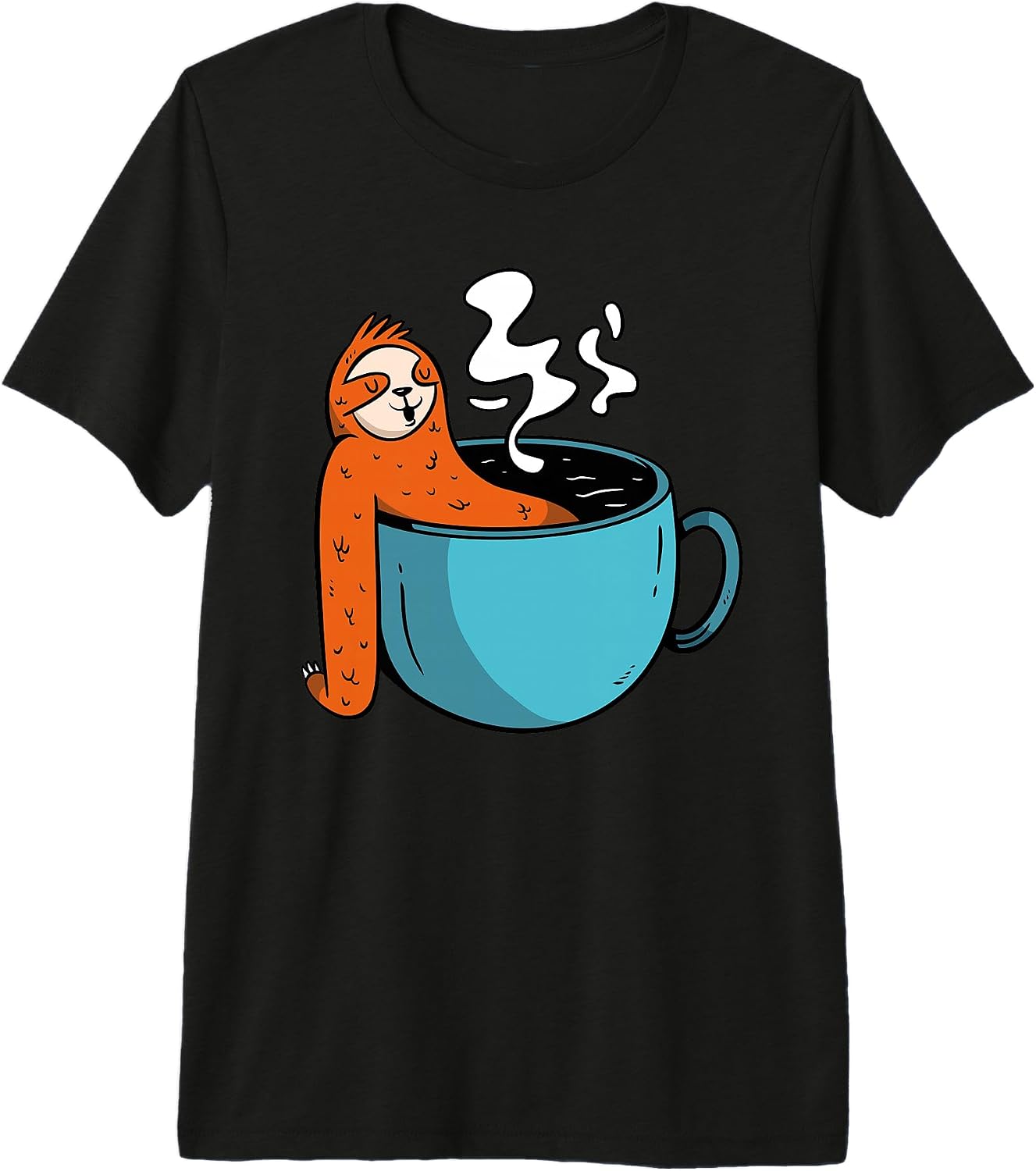 Sleeping Sloth In Coffee Cup Mug Funny Lazy - Adult & Kids T-Shirts, Sweatshirts & Hoodies apparel design preview 1