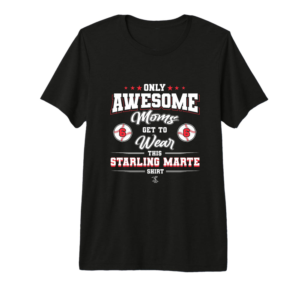 Starling Marte Awesome Moms Tri Blend T-Shirt - Custom Art Print Men Women - T-Shirt, Sweatshirt, Hoodie
