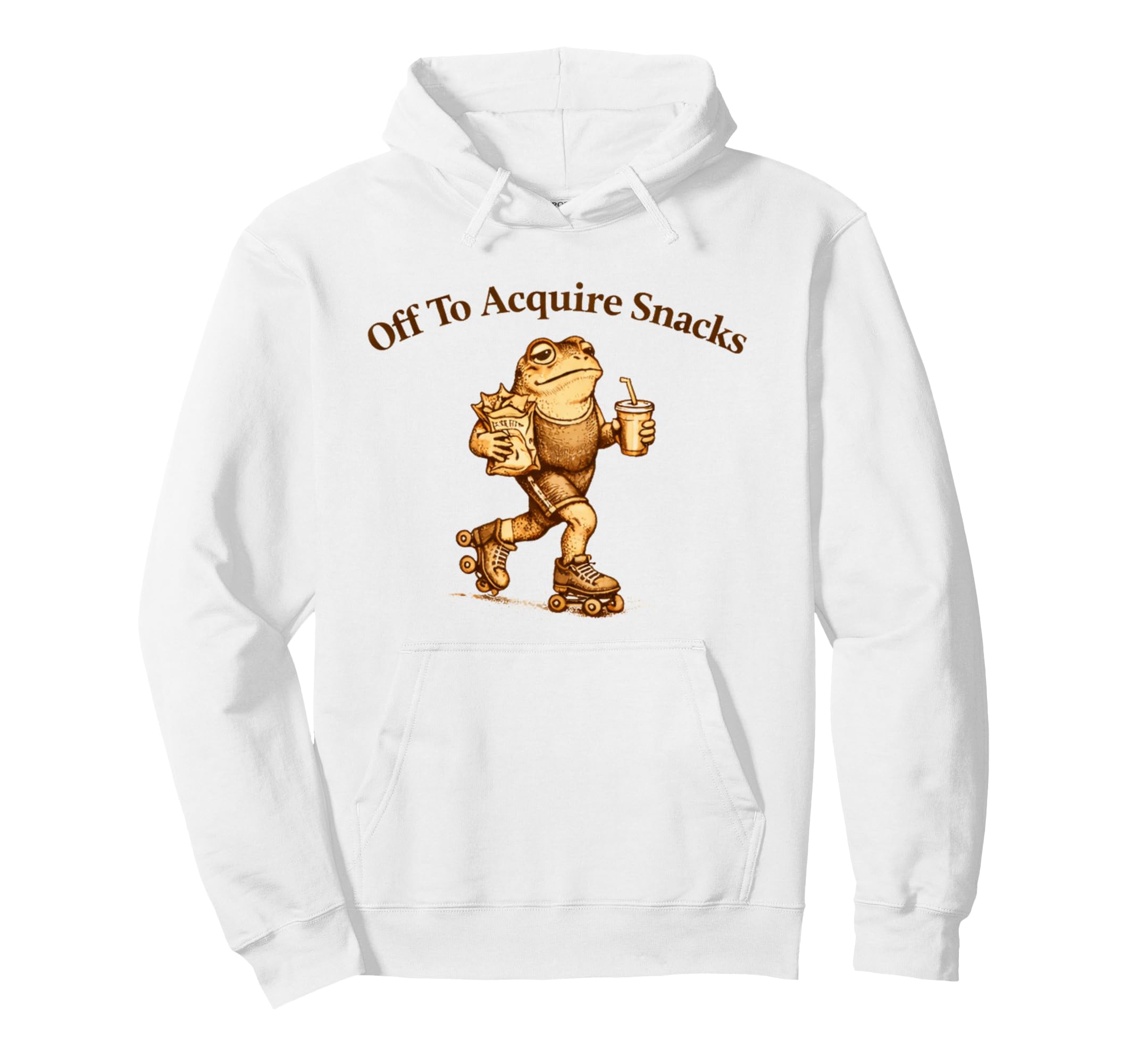 Off To Acquire Snacks Funny Frog Snack Hoodie - Trendy Graphic Men Women - T-Shirt, Sweatshirt, Hoodie