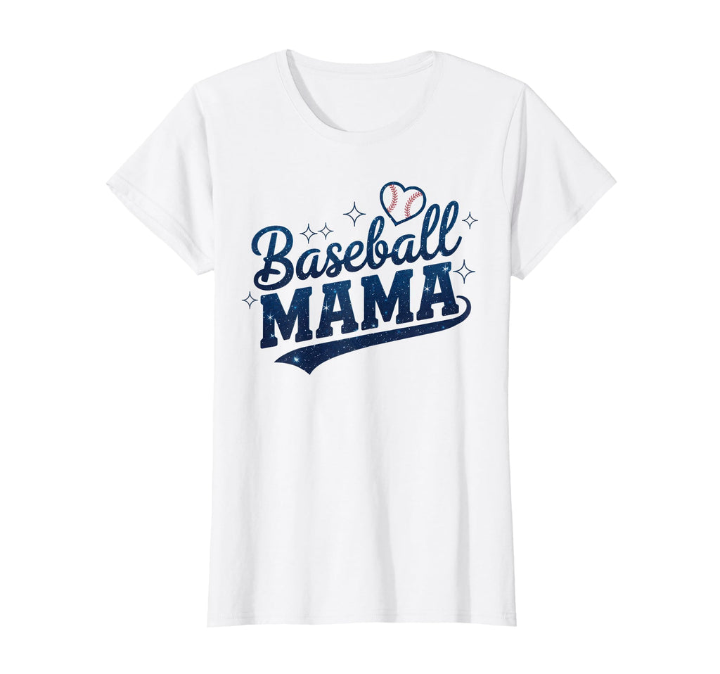 Sparkle Baseball Mama Womens T-Shirt - Custom Art Print for Adults - T-Shirt, Sweatshirt, Hoodie