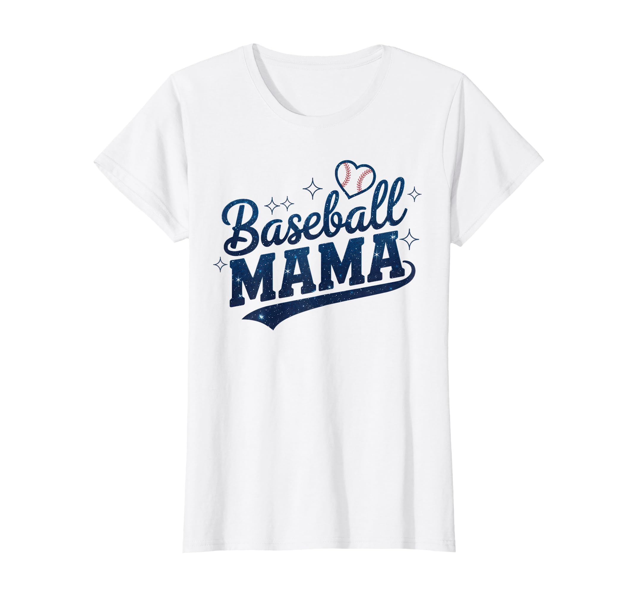 Sparkle Baseball Mama Womens T-Shirt - Custom Art Print for Adults - T-Shirt, Sweatshirt, Hoodie