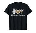 Peace Love Halloween Skeleton Halloween T-Shirt - Unique Graphic Men Women - T-Shirt, Sweatshirt, Hoodie