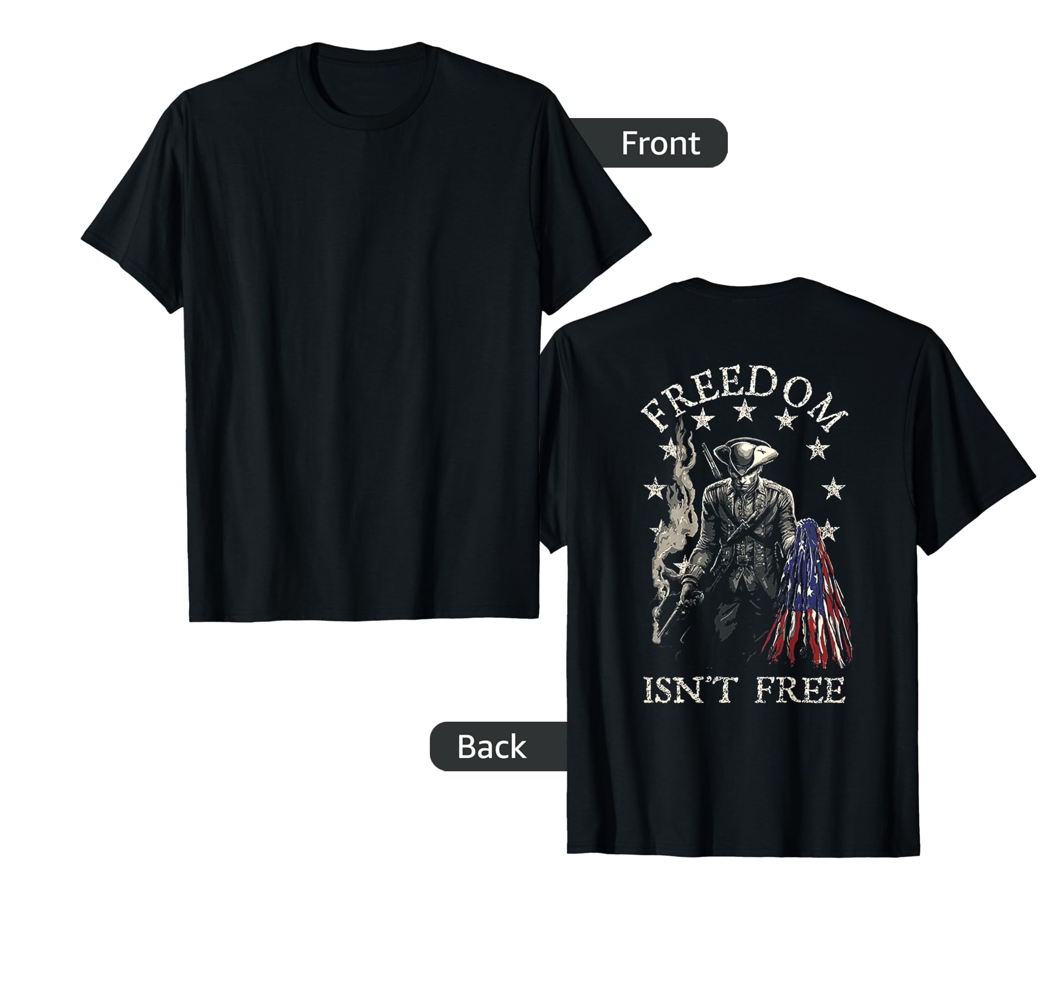 Freedom Isnt Free Back T-Shirt - Aesthetic Graphic Unisex - T-Shirt, Sweatshirt, Hoodie